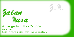 zalan musa business card